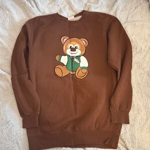 Stoney Clover Lane Brown Bear Crewneck Sweater